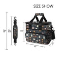 thumbnail image 3 of FORMRS Insulated Cooler Bag 24 Cans Capacity Soft Leakproof Lunch Box with Side Pockets, Orange Checkered Pattern, 3 of 7