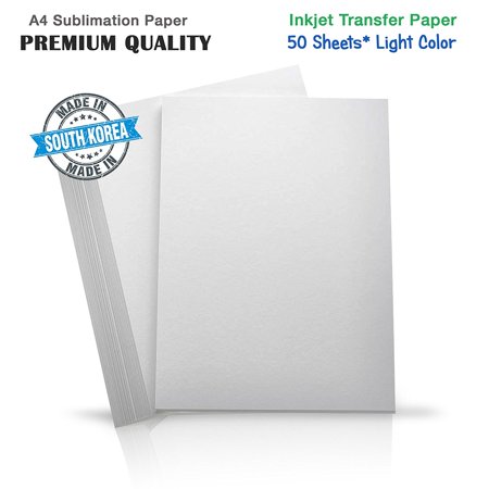 Premium Inkjet Heat Transfer Paper For Light Colored Fabrics Pure Cotton Polyster Epson Ricoh Sawgrass Printers 50 Sheets A4