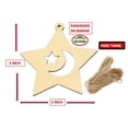 thumbnail image 6 of Ramadan Wooden STAR MOON Shape Pendant [24 PACK] Ramadan Ornament DIY Cutouts Ramadan Decoration Islamic wall decoration Islamic Gifts 123, 6 of 6