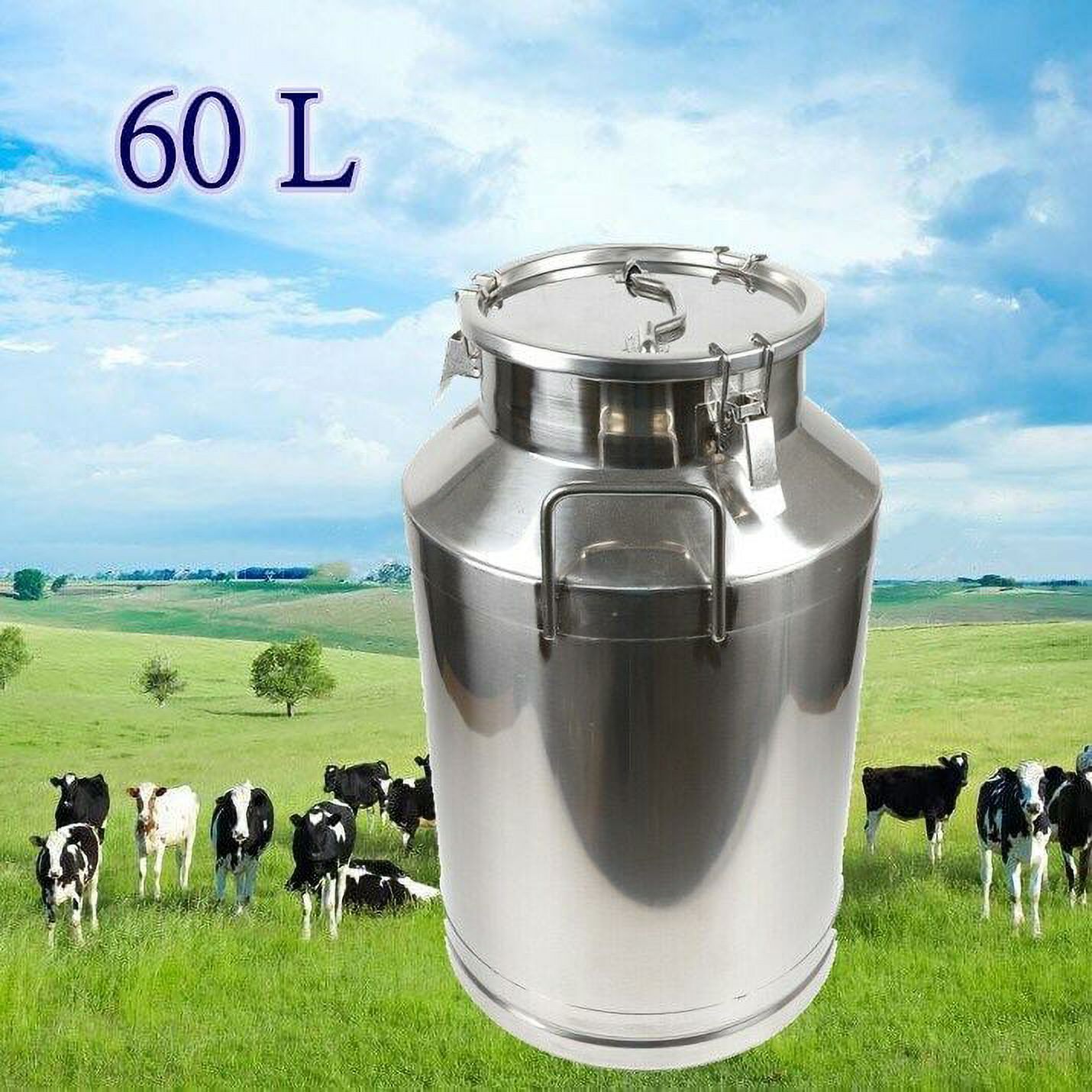 60L Stainless Steel Milk Can Barrel Wine Beer Whiskey Storage Tank