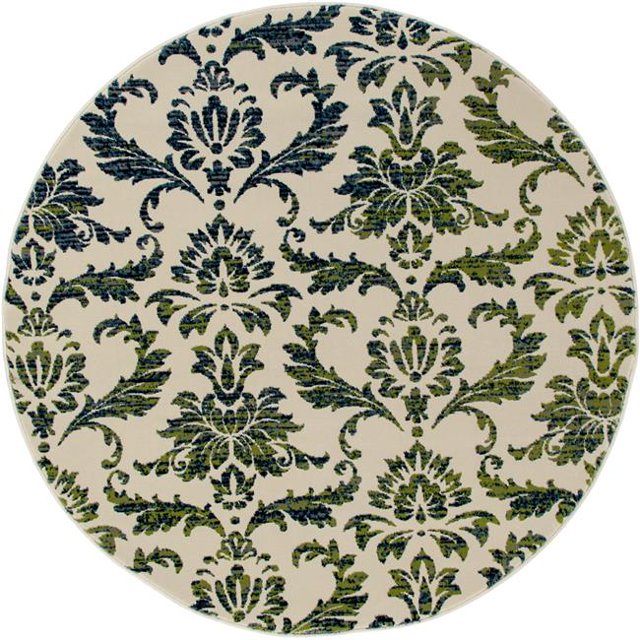 Art Carpet 841864110302 5 ft. Bastille Collection Victorian Woven Round Area Rug, Cream