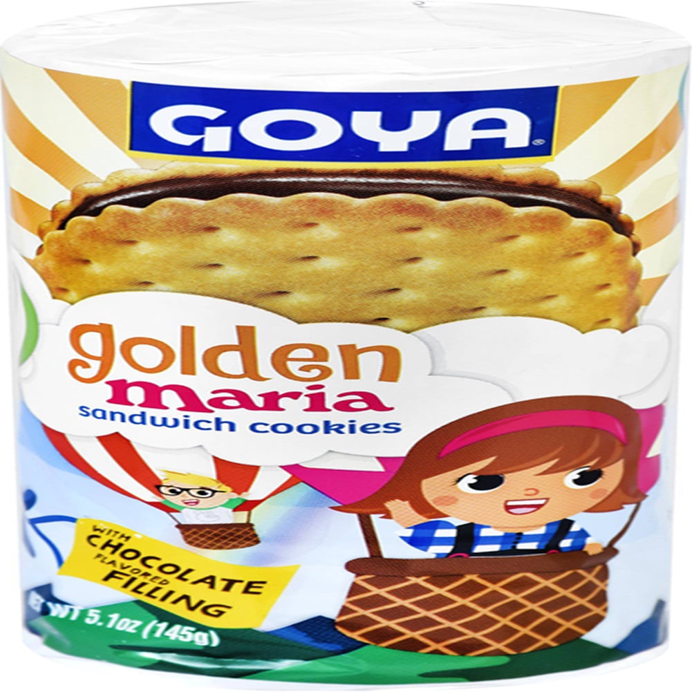 Goya Foods Golden Maria Sandwich Cookies With Chocolate Flavored