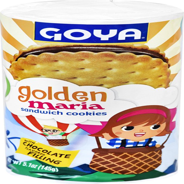 Goya Foods Golden Maria Sandwich Cookies With Chocolate Flavored