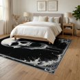 thumbnail image 3 of ODIKA Gothic Ghost Skull Horror Border Frame Vintage Scream Crossbone for Queen Size Bedroom, Under Bed, Master , Foldable Easy Care, 3 of 7