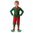 thumbnail image 4 of oqasdz Christmas Outfits Elf Set Dress Up Fairy Long Sleeve Christmas Outifts for Boys Party Pageant Performance Apparel for Kids Holiday Attire, 4 of 6