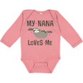 thumbnail image 3 of Inktastic My Nana Loves Me Sloth Girls Long Sleeve Baby Bodysuit, 3 of 5