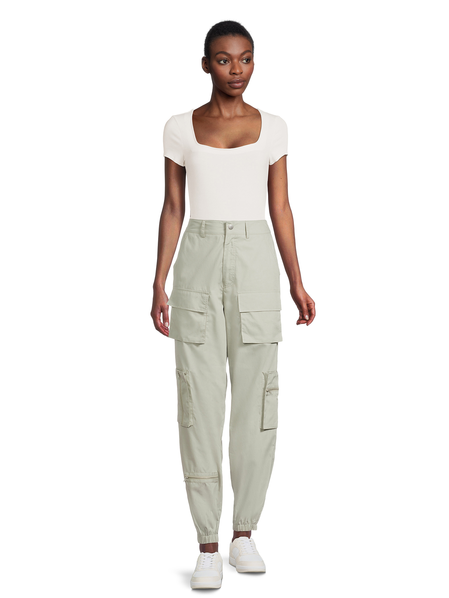 Liv & Lottie Juniors Cargo Pants with Zippers, Sizes S-XL - image 2 of 5