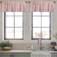 thumbnail image 3 of LALILO Kitchen Curtain Valance Pink Beach Pink Beach Sand Rod Pocket Window Curtain 52"x 18" Set of 2, 3 of 5