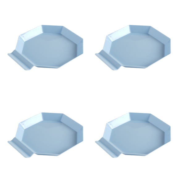 COMIART Food-Grade PP Material High-End Home Fruit, Side Dish, and Snack Plate with Tray(Blue,4)