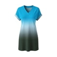 thumbnail image 5 of TaTaai Women's Casual V-Neck Short Sleeve Solid Color Loose Dress Fashion Comfortable Breathable Fabric Midi Dress Great for Spring Summer Daily Life Vacation and Party Occasions Gift, 5 of 5