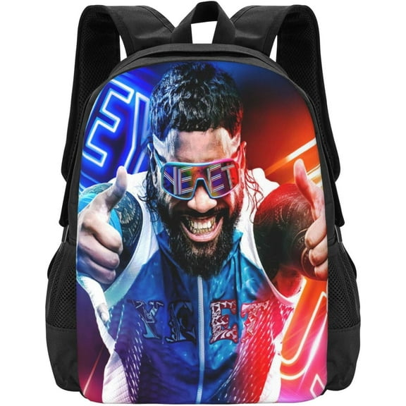 Jey USO Wrestler Unisex Fitness Bag, Backpack for Camping Fashion Business Backpack Notebook Bag for Men and Women