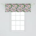 thumbnail image 2 of Floral Window Valance, Flowering Nature of Tropical Jungle Striped Mono Colored Background, Curtain Valance for Kitchen Bedroom with Rod Pocket, 54" X 18", Pastel Purple Fern Green, by Ambesonne, 2 of 2