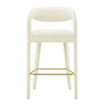 thumbnail image 5 of Modway Pinnacle 30" Upholstered Fabric Bar Stool in Ivory/Gold (Set of 2), 5 of 10