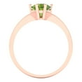thumbnail image 4 of 1 ct Heart Cut Natural Peridot Solitaire Engagement Ring for Women in 18K Rose Gold, 4 of 5