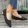 thumbnail image 6 of Pandaie Womens Pointed Toe Flat Ballet Flats Low Block Heel Dress Shoes Comfortable Cushioned Insole Slip on Work Office Wedding Party Casual Footwear, 6 of 9