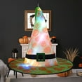 thumbnail image 4 of Halloween Light Up Witch Hat for Kids Adults Cartoon Pumpkin Print LED Light Wide Brim Wizard Hats for Cosplay, 4 of 6