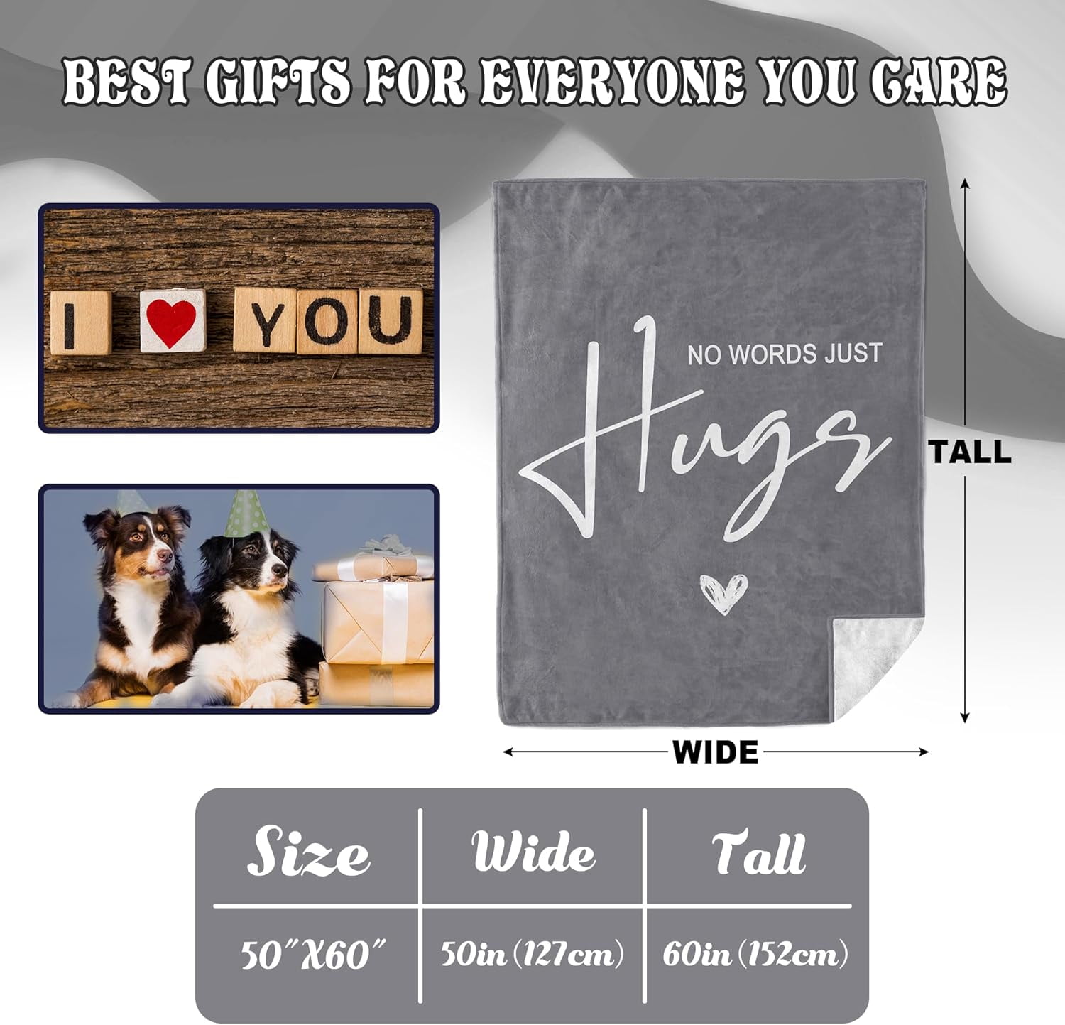 Get Well Gifts for Women & Men, Sympathy Gifts for Loss of Loved One, Inspirational Gifts for Women, Thinking of You, Birthday Gifts for Woman, Feel Better Gifts, Memorial, Healing, Hug Blanket