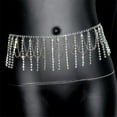 thumbnail image 6 of Weflink Luxurious Belly Chain Waist Chain Jewelry with Rhinestones Tassels For Women Wear, 6 of 11