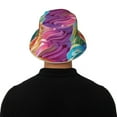 thumbnail image 5 of KLL Rainbow Melting Ice Cream Bucket Hat for Women Men Packable Travel Beach Sun Hat Outdoor Rave Accessories Reflective Fisherman Cap, 5 of 7