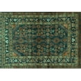 thumbnail image 1 of Ahgly Company Indoor Rectangle Persian Turquoise Blue Traditional Area Rugs, 5' x 8', 1 of 4