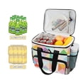 thumbnail image 2 of FORMRS Insulated Cooler Bag 24 Cans Capacity Soft Leakproof Lunch Box with Side Pockets, Abstract Geometric, 2 of 7
