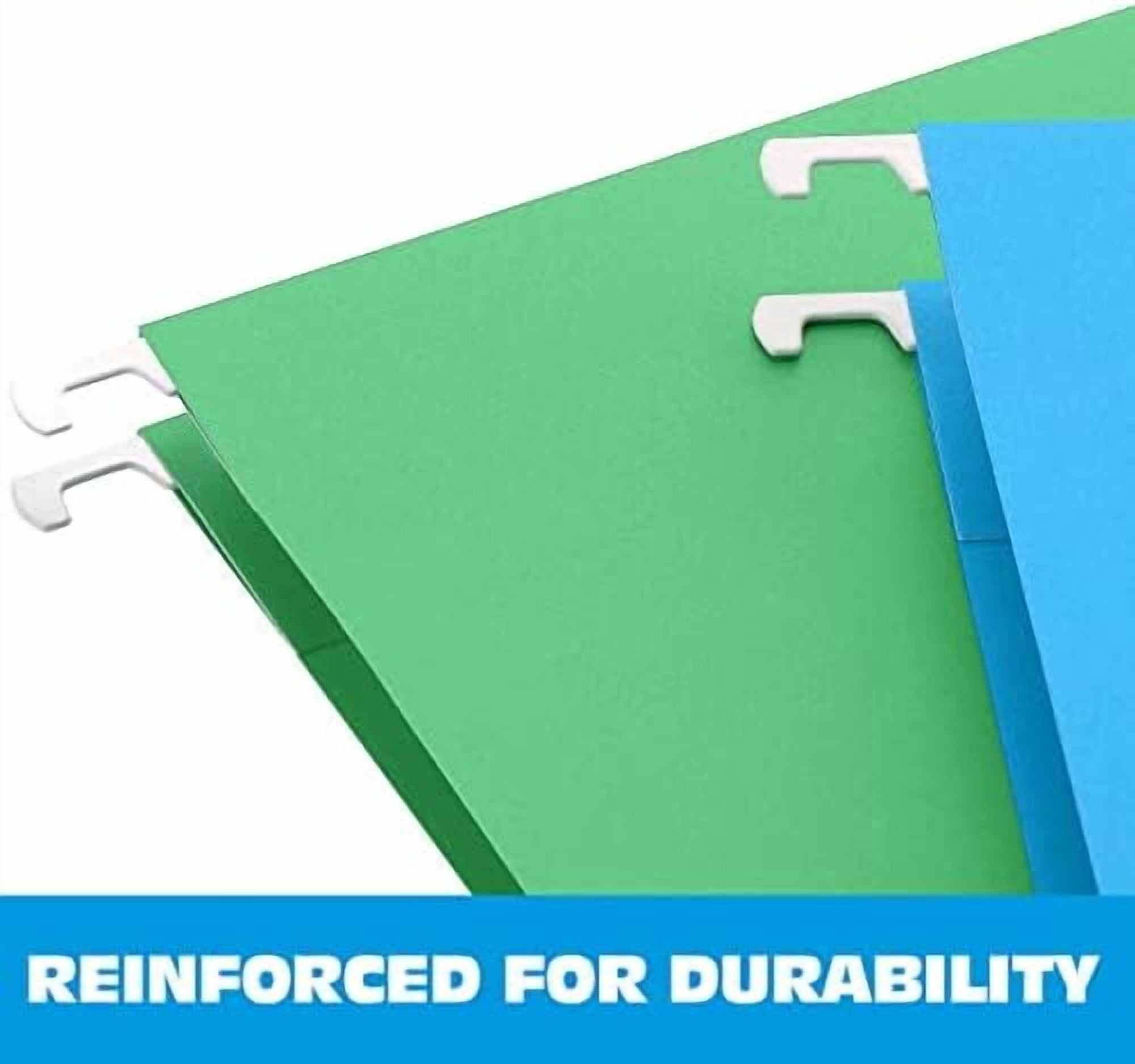 Extra Capacity Hanging File Folders, 30 Pack Reinforced Letter Size Hanging Folders with Heavy Duty 1 Inch Expansion, Designed for Bulky Files, Medical Charts, Assorted Colors