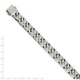 thumbnail image 3 of White Stainless Steel bracelet Chain style Link, 8.5 in 15 mm, 3 of 3