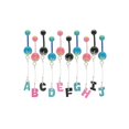 thumbnail image 1 of Belly Button Ring Acrylic Colorful Initial 14 Gauge, 1 of 8
