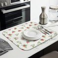 thumbnail image 3 of Pioneer Flower Floral Print Pattern Kitchen Dish Drying Mat 1 Pack, Ultra Absorbent Microfiber Drainer Mat, 16"x18", 3 of 6