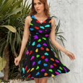 thumbnail image 7 of Colorful Love Heart Dress Fashion Beach Long Dresses Female Party Printed Sundress, 7 of 7