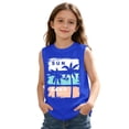 thumbnail image 4 of lnmuld Kids Sleeveless Tank Top Sun Salt Sand Palm Tree Graphic Summer Beach Casual Crew Neck Cotton Sleeveless Shirt for Boys Girls Size:14-15 Years, 4 of 5