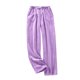 thumbnail image 1 of Pantalones informales de felpa cálidos y lisos para mujer: pantalones de pijama holgados, cintura alta, cinturilla elástica, poliéster, tallas S-XXXL, 1 of 6