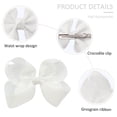 thumbnail image 5 of NOGIS 6PCS Hair Clips Bows for Girls Alligator Clips White Grosgrain Ribbon Solid Color Hair Accessories for Little Teen Toddler Girls Kids (6inch ×2, 4inch ×2, 3inch ×2), 5 of 7