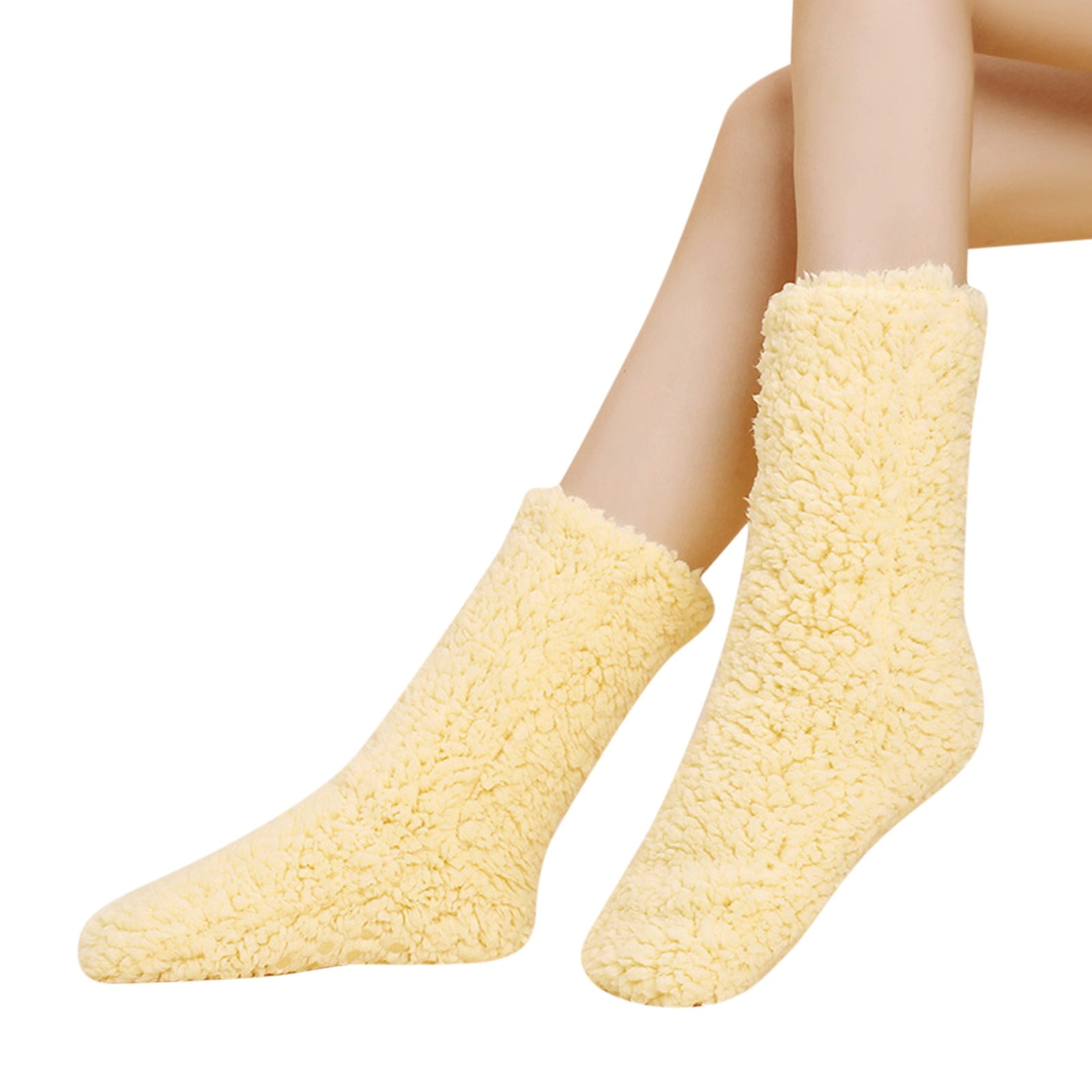 No Show Socks Womens Non Slip Thick Super Warm Home Fuzzy Super Soft