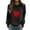 Black, variant on Women's Hoodless Sweatshirt 2025 Valentine's Day Women's Sweatshirt Crew Neck Red Heart Print Long Sleeve Casual Tops