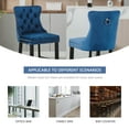 thumbnail image 3 of Tzicr 27" Velvet Counter Height Bar Stools Button Decor & Nailhead Trim, Set of 2, Blue, 3 of 6