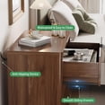 thumbnail image 6 of FANRAL Fluted 3 Drawer Nightstand,Modern Bedside Table with Anti-Tip Safety Design,Wood End Table for Bedroom Living Room,Walnut Night Stand, 6 of 7