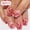 D, variant on 24Pcs Short Square Press On Nails, Full Cover Acrylic Fake Nails Reusable Glue On False Nail Tips for Valentine’s Day Dating Party Women Daily Casual Romantic Love Themed Nail Art Decoration