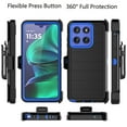 thumbnail image 3 of For Motorola Moto G Stylus 5G 2025 Case,Takfox Holster Phone Case with Built-in Screen Protector Swivel Belt Clip [3 Layers] Heavy Duty Full Body Protection Shockproof Kickstand Cover- Black, 3 of 9