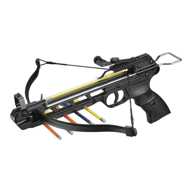 50lbs Powerful Hunting Pistol Crossbow with 5 Arrows Black 150 FPS Cross Bow