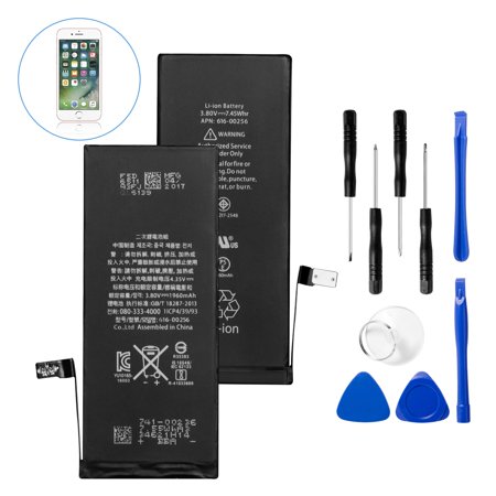 Insten 3.8V 1960mAh Li-ion Internal Replacement Battery kit for Apple iPhone 7 (with Replace Parts iPhone 7 Repair Kit Tool Kit (Best Iphone Battery Extender)