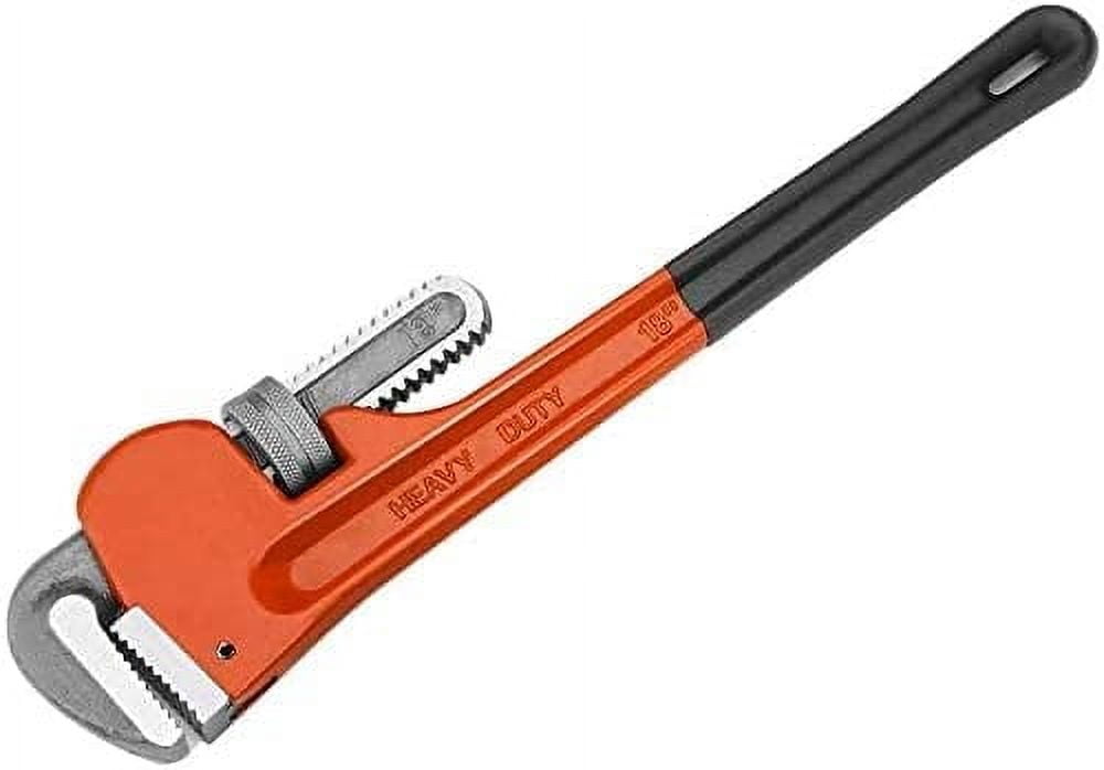 4pcs Pipe Wrench Set, Heat Treated Plumbing Wrench w/Soft Grip, Adjustable Jaws, 8" 10" 14" 18" Heavy Duty Hand