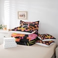 thumbnail image 6 of Homewish Country Fungus Mushroom 7 Pieces Bedding Comforter Set,Colorful Cartoon Flower Full Bedding Set,Orange Black Fitted Sheet Flat Sheet For Children,Breathable Home Decor Reversible, 6 of 8