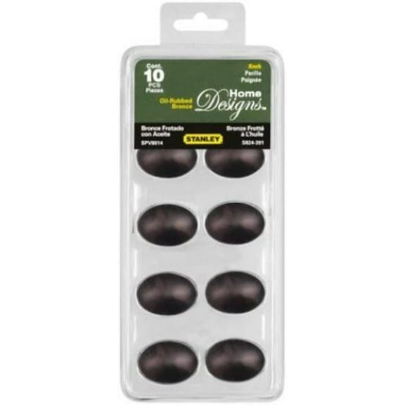 Stanley Hardware Egg-Shaped Knob Oil Rubbed Bronze 10 pack