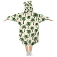 thumbnail image 2 of joogoo Wearable Blanket Hoodie for Summer Palm Tree-a1 Flannel Sherpa Pocket 3-14 YR S, 2 of 7