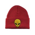 thumbnail image 1 of Gravity Threads Alien Head Patch Cuffed Beanie - Red, 1 of 2