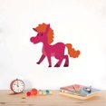 thumbnail image 1 of Horse Baby Pink Cartoon Character Wall Art Decal Vinyl Sticker Girls Boys Room Bedroom Nursery Kindergarten House Fun Home Decor Stickers Wall Art Removable Vinyl Mural Decoration Adhesive 40x20 inch, 1 of 1