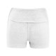 thumbnail image 5 of Leggings de cintura baja y doblez para mujer: pantalones cortos ajustados de color liso con tejido de poliéster, adecuados para el verano, el uso informal y el uso diario., 5 of 5