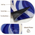 thumbnail image 6 of Blue Moire Round Area Rug 5Ft Washable Circle Rugs for Living Room Bedroom, Classic Modern Abstract Art Elegant Non-Slip Carpet Floor Mats Indoor Outdoor Carpet Runner Aesthetic Home Decor, 6 of 8
