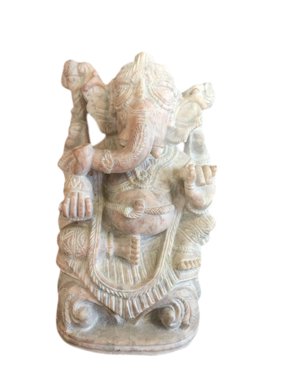 Mogul Ganesha Gorara Stone Statue Meditation Sculpture Yoga Gif